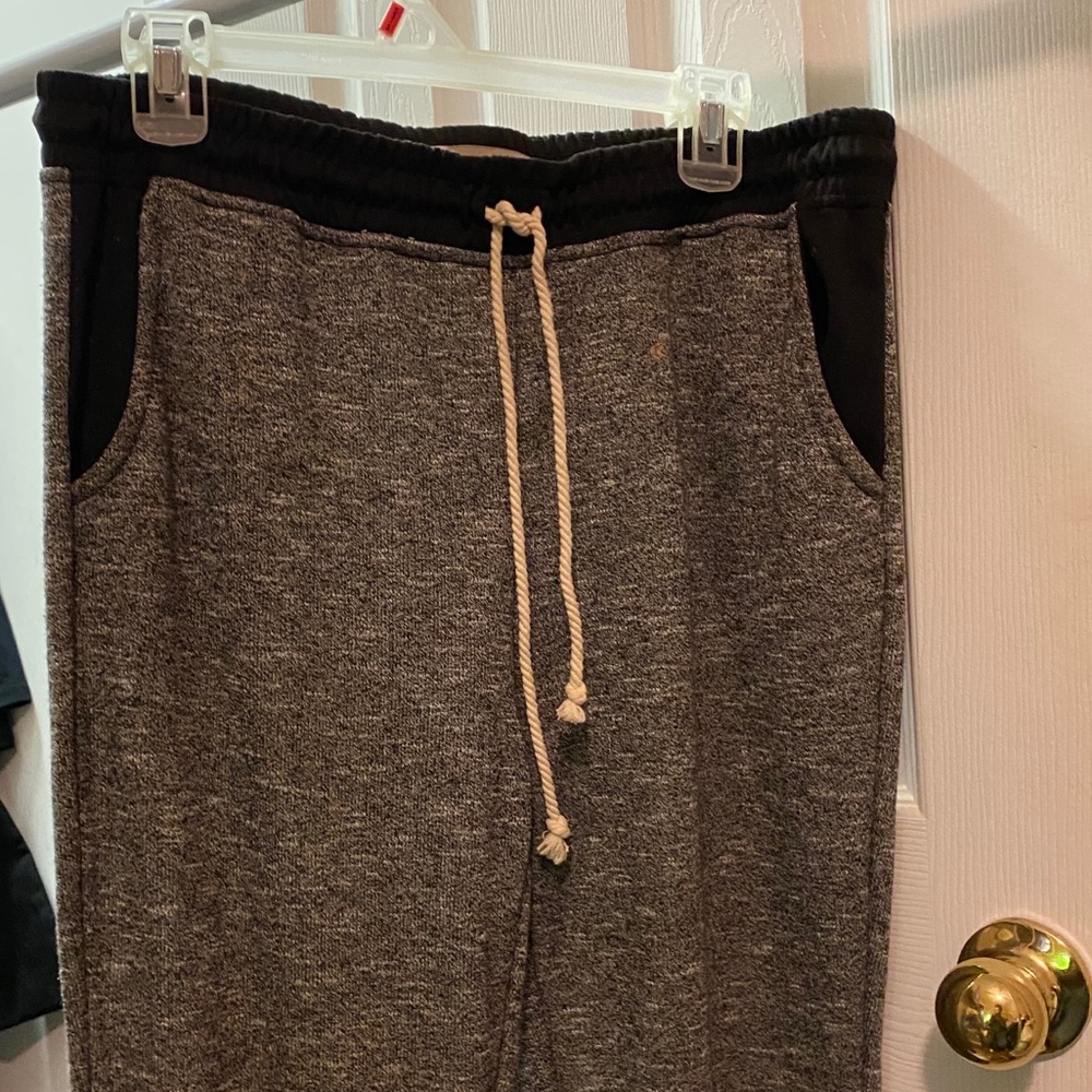 Gray and Black Knit Joggers